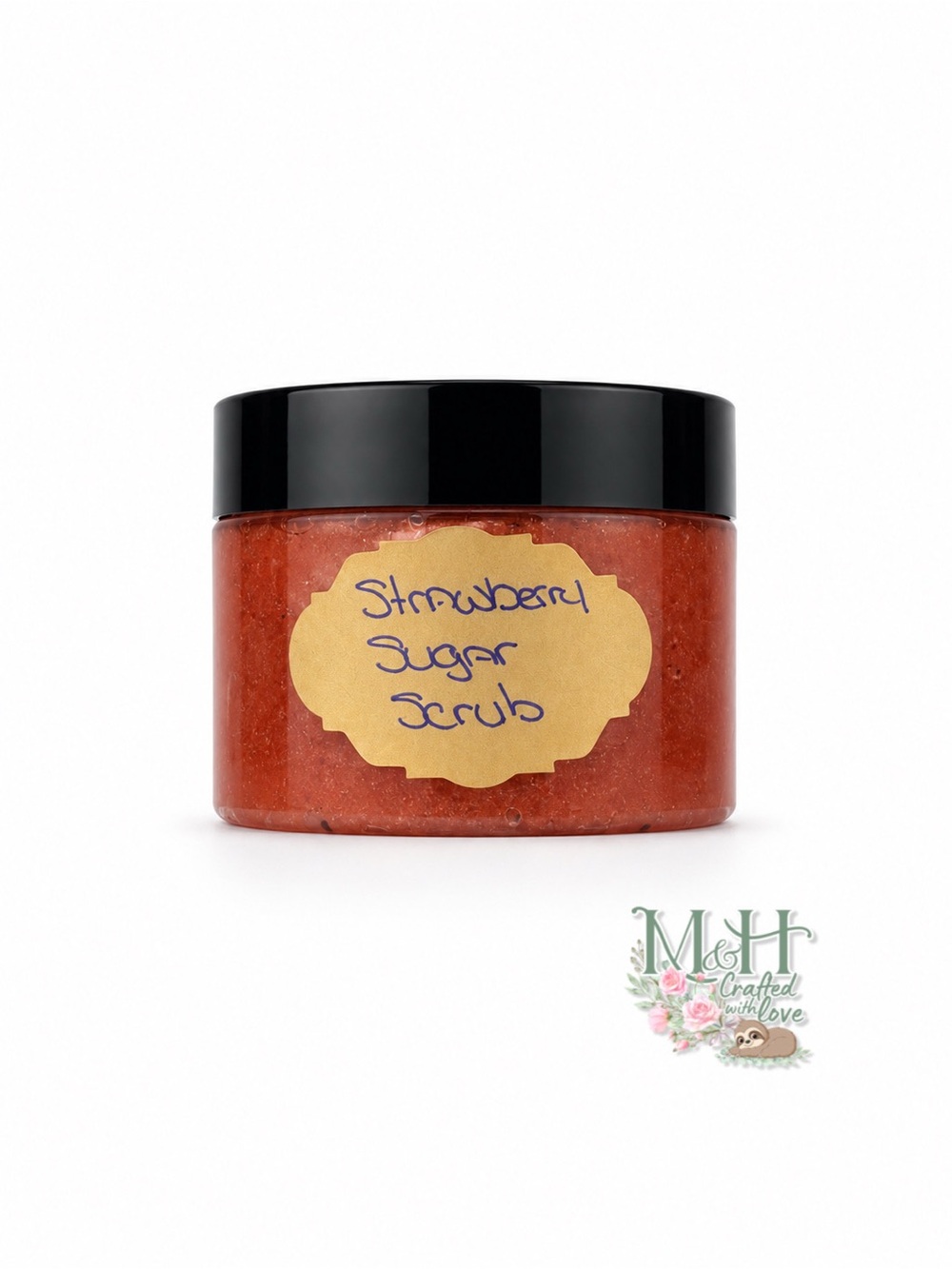 Strawberry Sugar Scrub by - Red Exfoliating Body Scrub